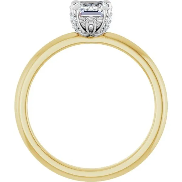 Claw-Prong Accented Engagement Ring Image 2 J. West Jewelers Round Rock, TX