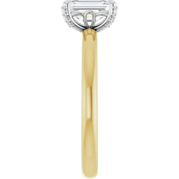 Claw-Prong Accented Engagement Ring Image 4 Northwood Jewelers Northwood, OH
