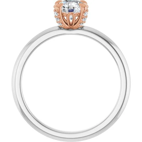 Claw-Prong Accented Engagement Ring Image 2 Natale Jewelers Sewell, NJ