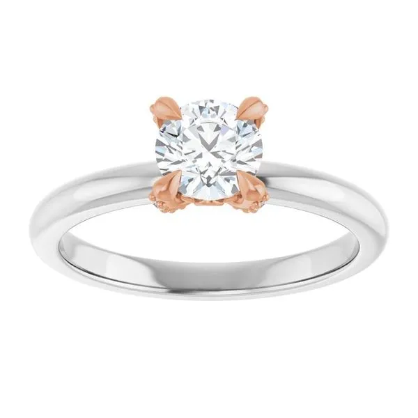 Claw-Prong Accented Engagement Ring Image 3 House of Silva Wooster, OH