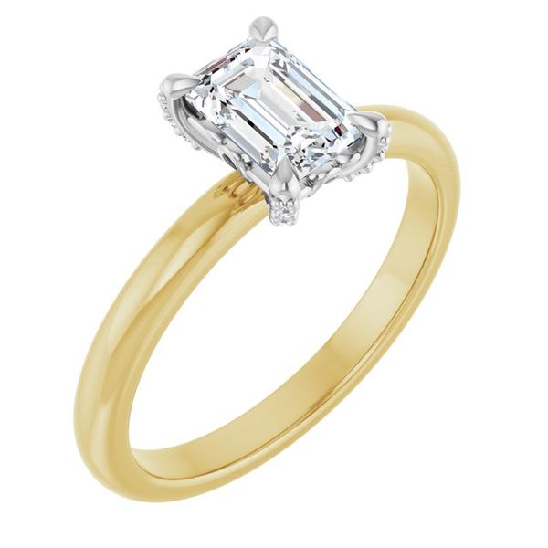 Claw-Prong Accented Engagement Ring