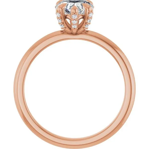 Claw-Prong Accented Engagement Ring Image 2 Austin's Fine Diamonds & Jewelry Lyndhurst, NJ