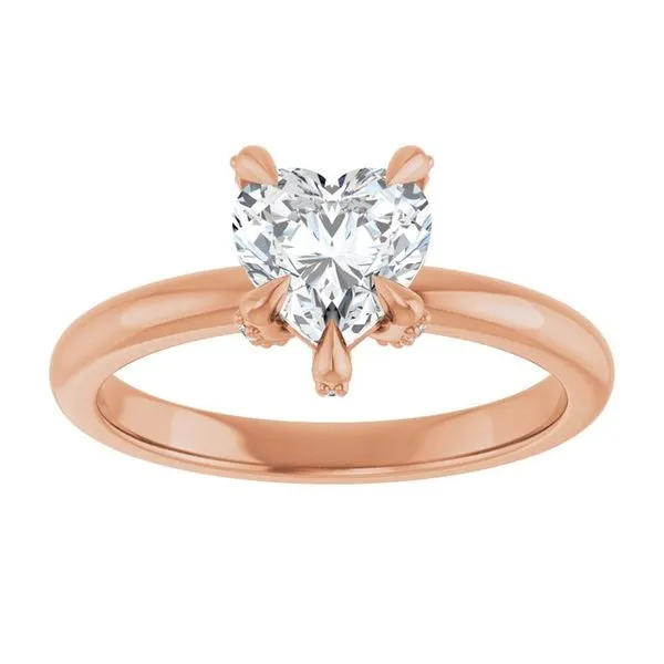 Claw-Prong Accented Engagement Ring Image 3 Raleigh Diamond Fine Jewelry Raleigh, NC