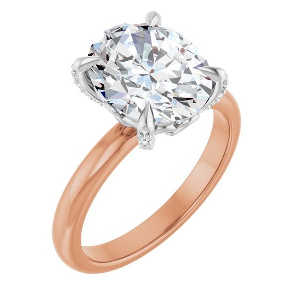 Claw-Prong Accented Engagement Ring