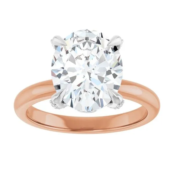 Claw-Prong Accented Engagement Ring Image 3 Austin's Fine Diamonds & Jewelry Lyndhurst, NJ