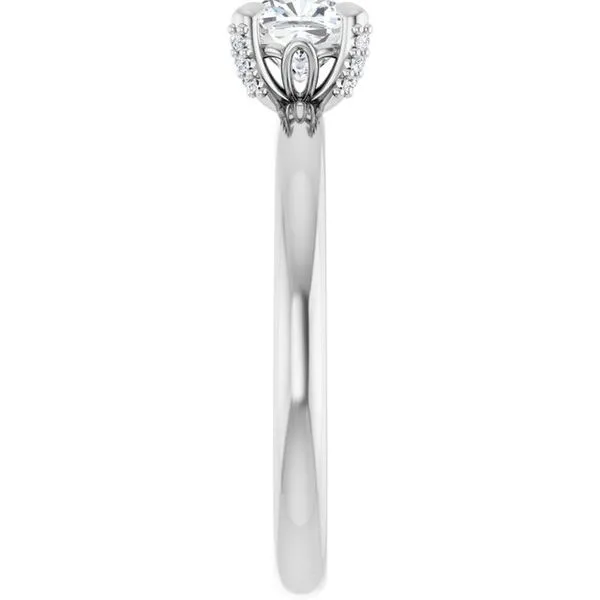 Claw-Prong Accented Engagement Ring Image 4 Northwood Jewelers Northwood, OH