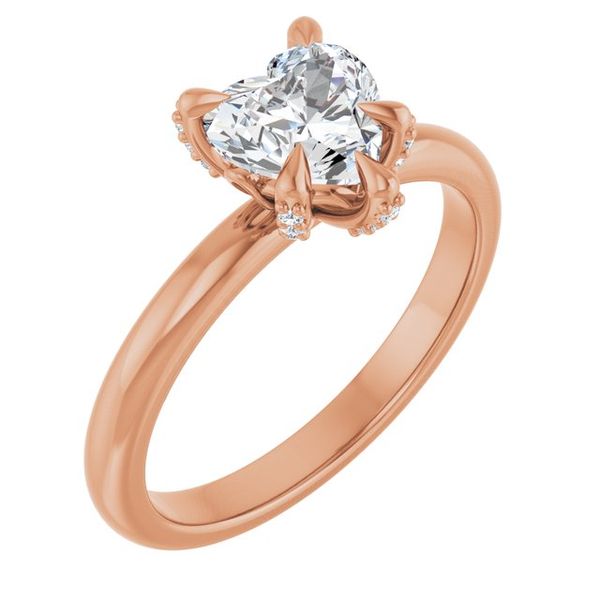 Claw-Prong Accented Engagement Ring