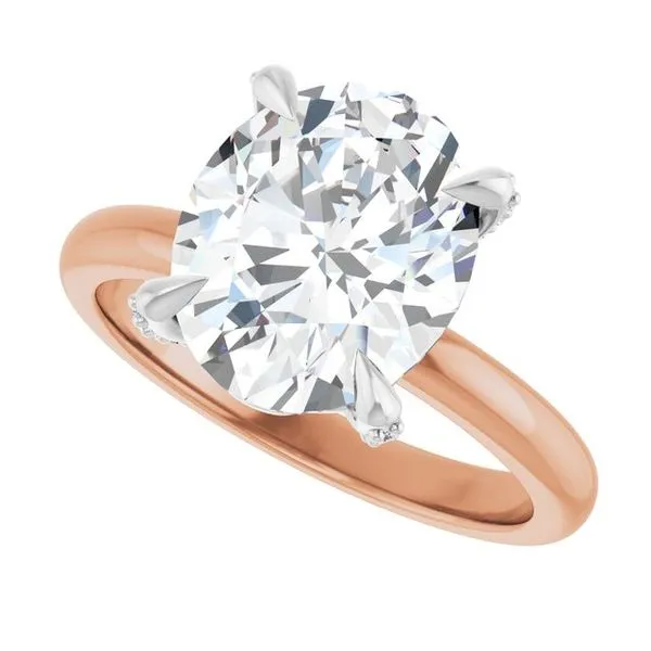 Claw-Prong Accented Engagement Ring Image 5 Don's Jewelry & Design Washington, IA