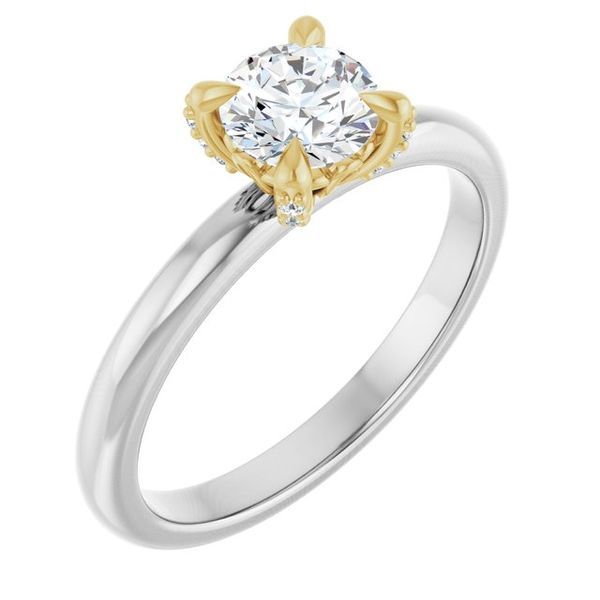 Claw-Prong Accented Engagement Ring