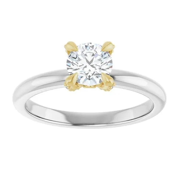 Claw-Prong Accented Engagement Ring Image 3 Natale Jewelers Sewell, NJ