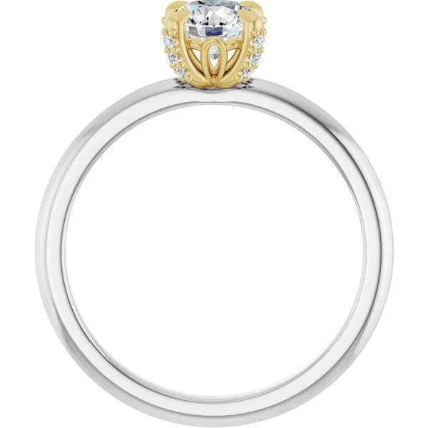 Claw-Prong Accented Engagement Ring Image 2 Michael Szwed Jewelers Longmeadow, MA