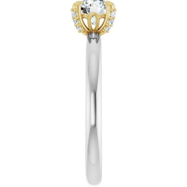 Claw-Prong Accented Engagement Ring Image 4 Stuart Benjamin & Co. Jewelry Designs San Diego, CA