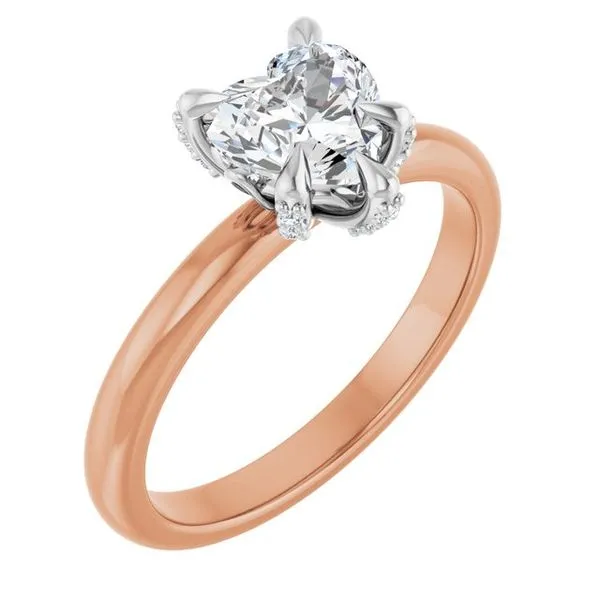 Claw-Prong Accented Engagement Ring Ocean View Jewelers Millville, DE