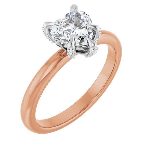 Claw-Prong Accented Engagement Ring