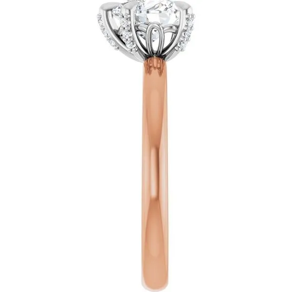 Claw-Prong Accented Engagement Ring Image 4 Austin's Fine Diamonds & Jewelry Lyndhurst, NJ