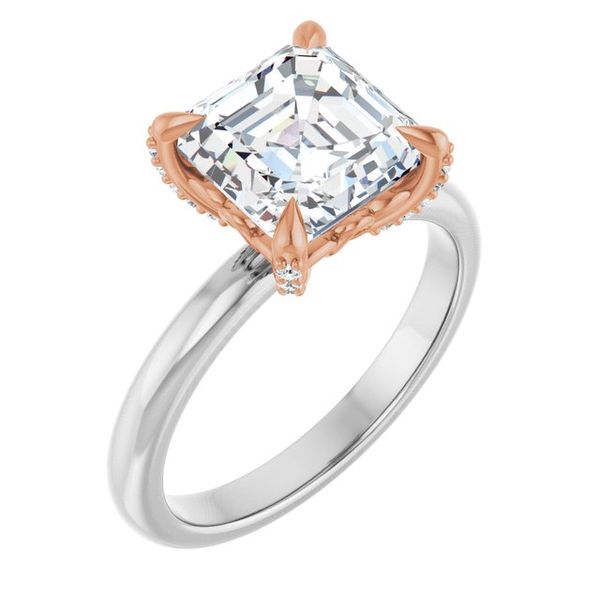 Claw-Prong Accented Engagement Ring