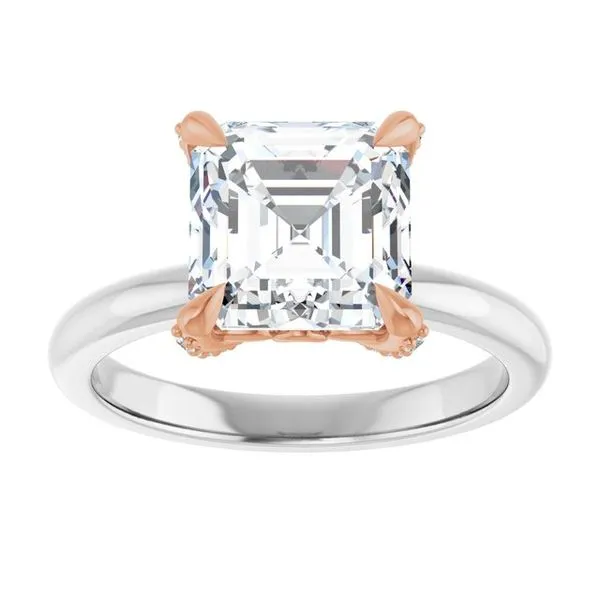 Claw-Prong Accented Engagement Ring Image 3 Raleigh Diamond Fine Jewelry Raleigh, NC