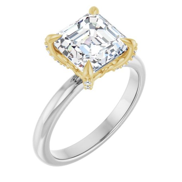 Claw-Prong Accented Engagement Ring