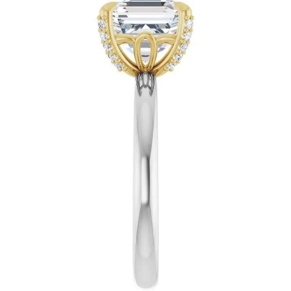 Claw-Prong Accented Engagement Ring Image 4 Don's Jewelry & Design Washington, IA