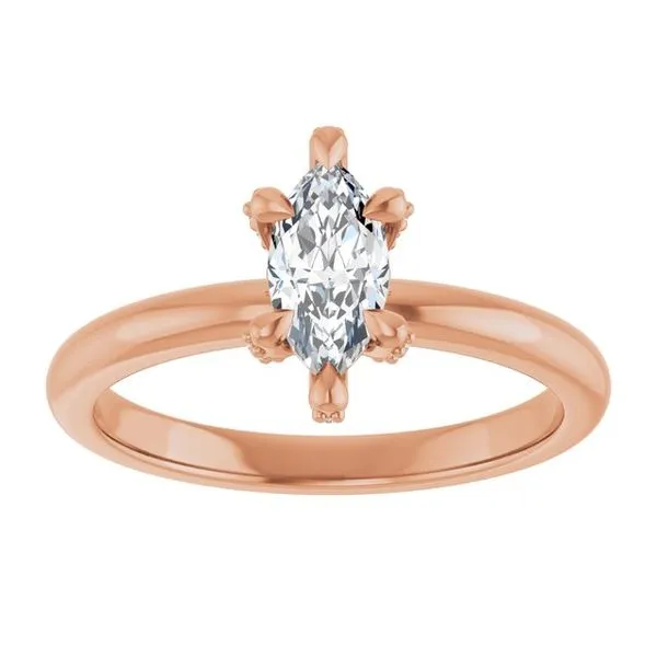 Claw-Prong Accented Engagement Ring Image 3 Futer Bros Jewelers York, PA