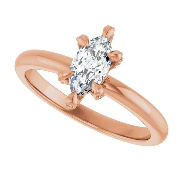 Claw-Prong Accented Engagement Ring Image 5 Mark Jewellers La Crosse, WI