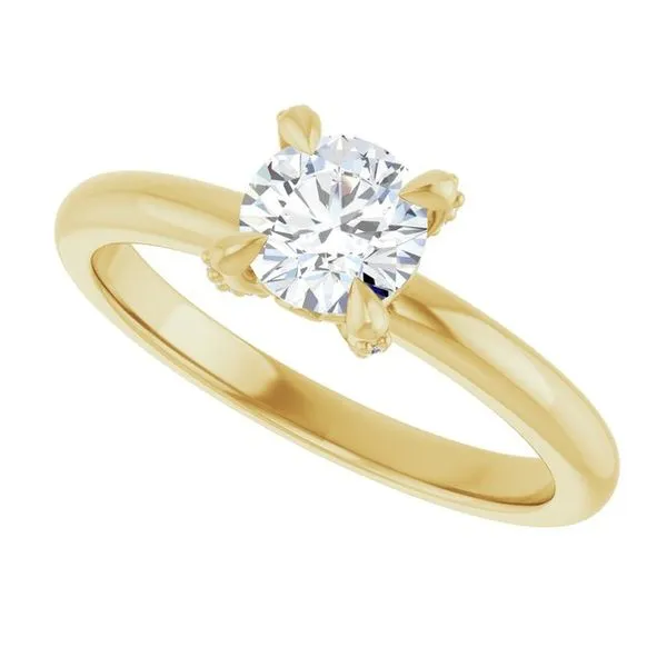 Claw-Prong Accented Engagement Ring Image 5 Shipley's Fine Jewelry Hampstead, MD