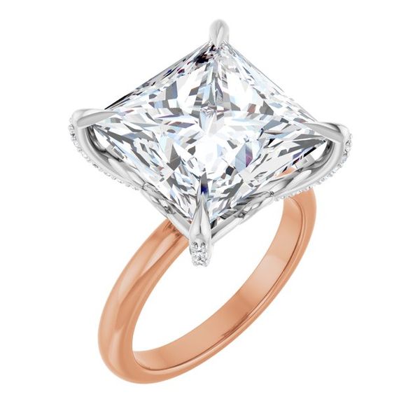 Claw-Prong Accented Engagement Ring