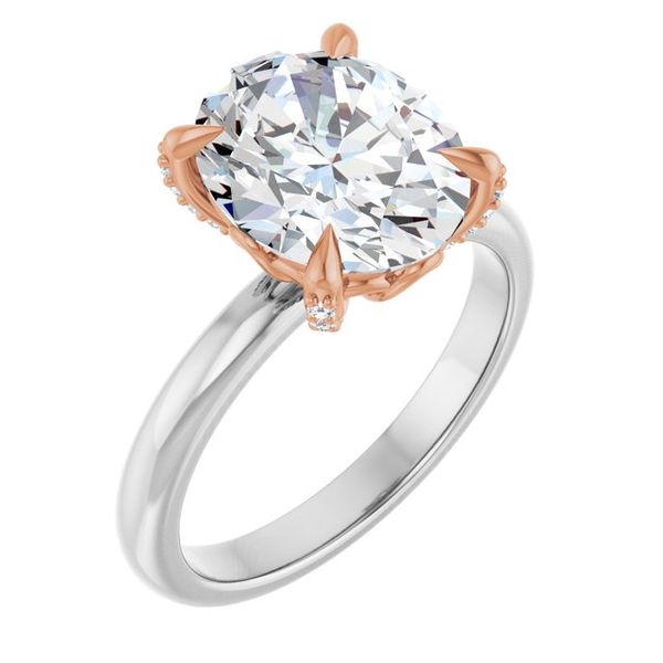 Claw-Prong Accented Engagement Ring