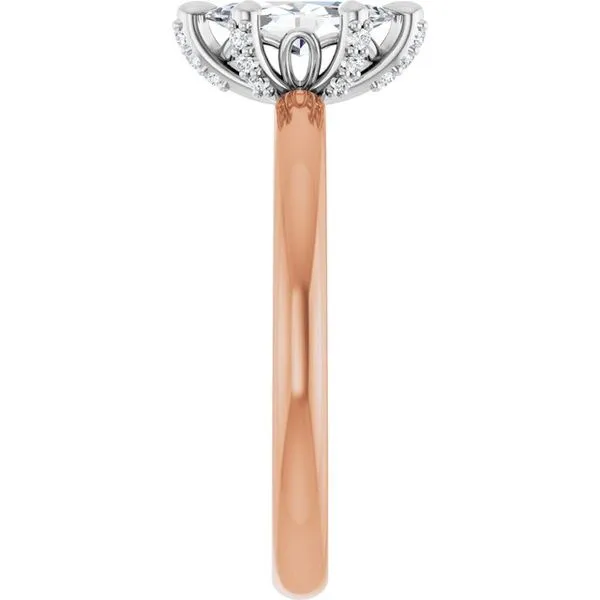 Claw-Prong Accented Engagement Ring Image 4 JF Jones Jewelers Rochester, NY