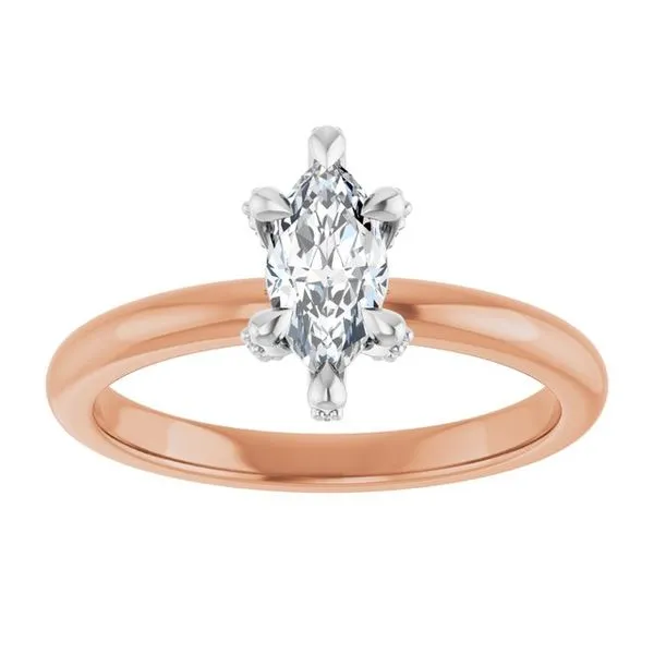 Claw-Prong Accented Engagement Ring Image 3 House of Silva Wooster, OH