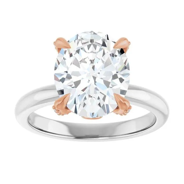 Claw-Prong Accented Engagement Ring Image 3 Northwood Jewelers Northwood, OH