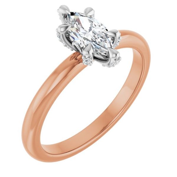 Claw-Prong Accented Engagement Ring