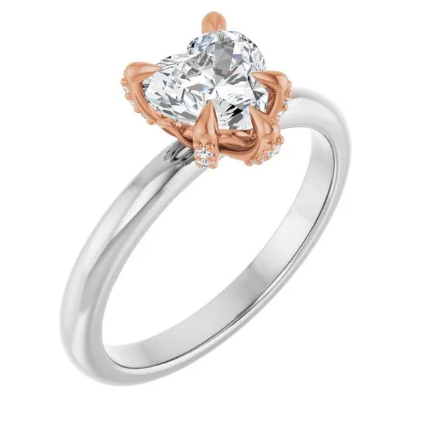 Claw-Prong Accented Engagement Ring JF Jones Jewelers Rochester, NY