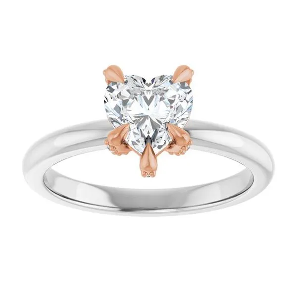 Claw-Prong Accented Engagement Ring Image 3 Don's Jewelry & Design Washington, IA