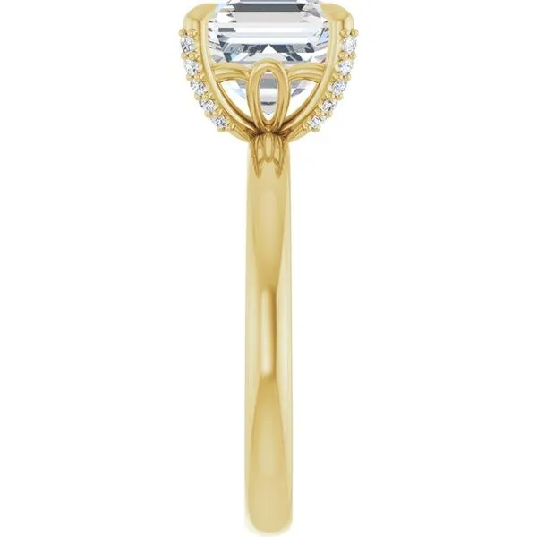 Claw-Prong Accented Engagement Ring Image 4 Vulcan's Forge LLC KANSAS CITY, MO