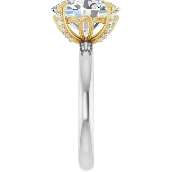 Claw-Prong Accented Engagement Ring Image 4 Stuart Benjamin & Co. Jewelry Designs San Diego, CA