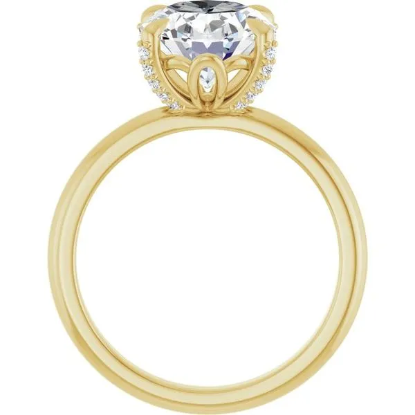 Claw-Prong Accented Engagement Ring Image 2 Futer Bros Jewelers York, PA