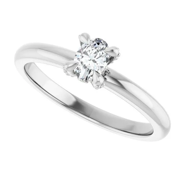 Claw-Prong Accented Engagement Ring Image 5 Don's Jewelry & Design Washington, IA