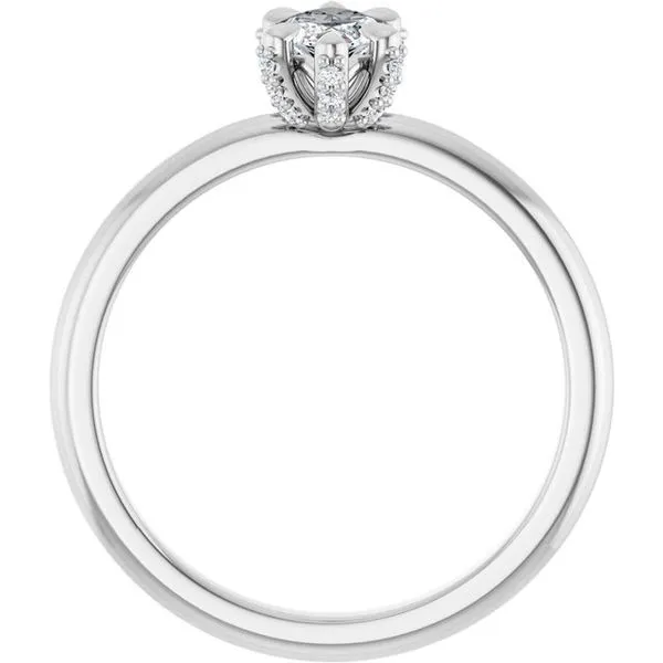 Claw-Prong Accented Engagement Ring Image 2 Northwood Jewelers Northwood, OH