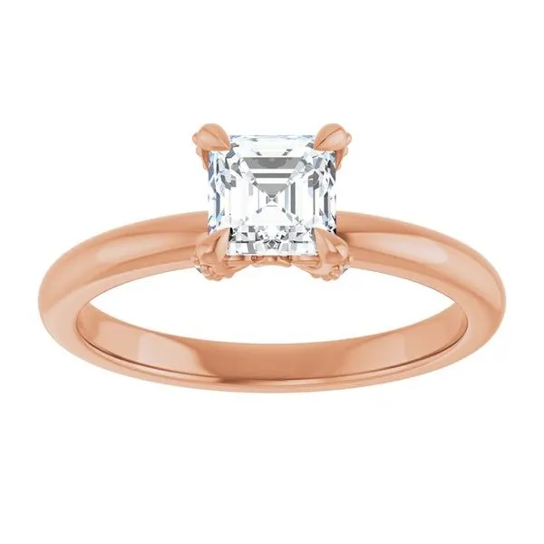 Claw-Prong Accented Engagement Ring Image 3 J. West Jewelers Round Rock, TX