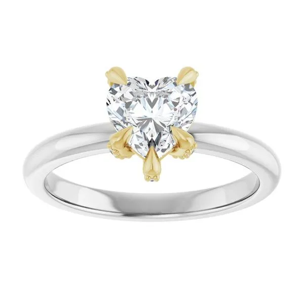 Claw-Prong Accented Engagement Ring Image 3 Don's Jewelry & Design Washington, IA
