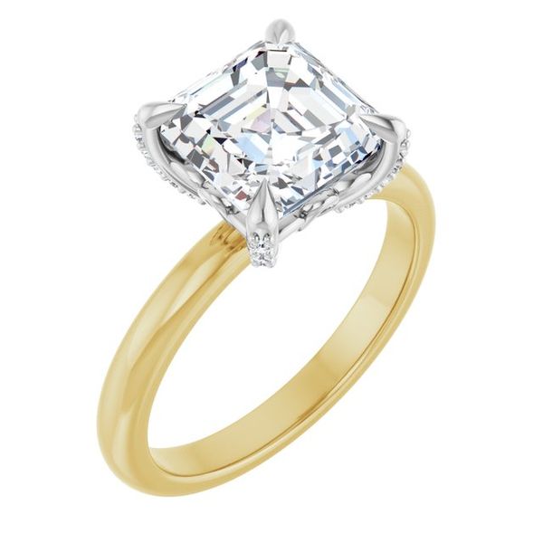 Claw-Prong Accented Engagement Ring