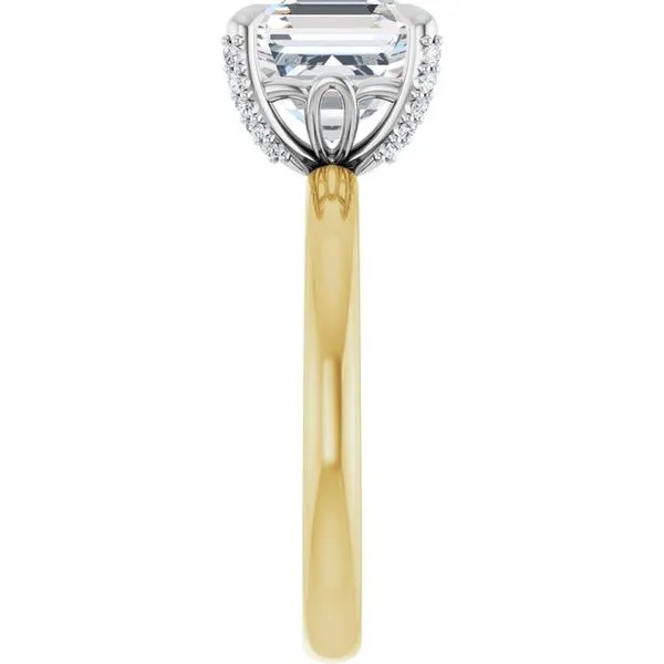 Claw-Prong Accented Engagement Ring Image 4 Arezzo Jewelers Elmwood Park, IL