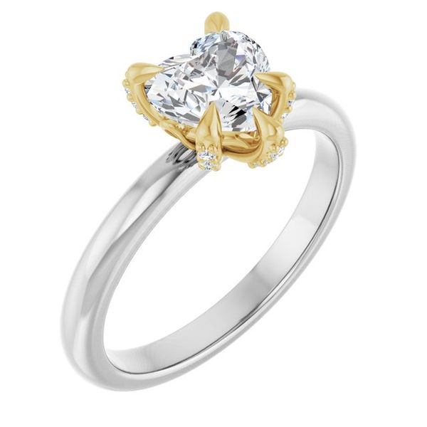 Claw-Prong Accented Engagement Ring