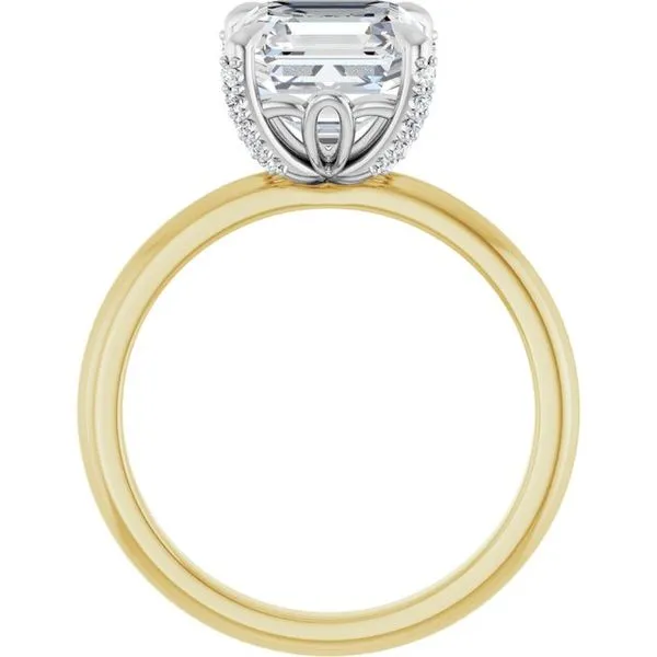 Claw-Prong Accented Engagement Ring Image 2 J. West Jewelers Round Rock, TX