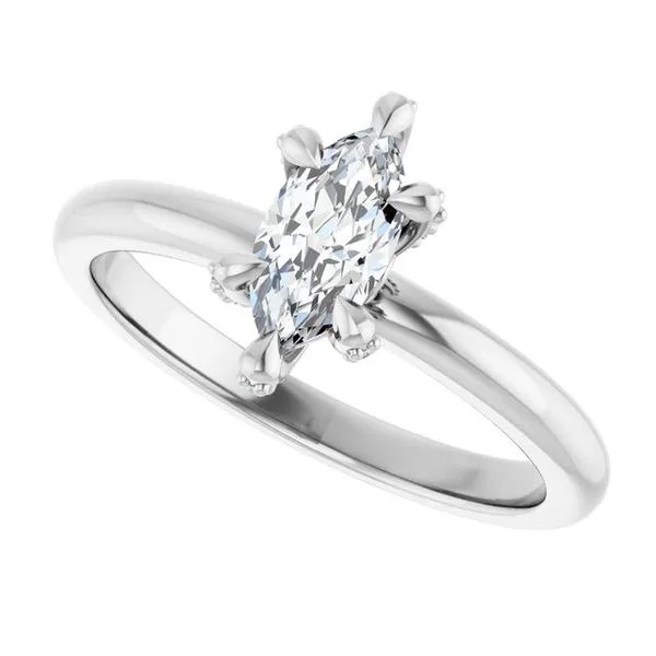 Claw-Prong Accented Engagement Ring Image 5 Clater Jewelers Louisville, KY
