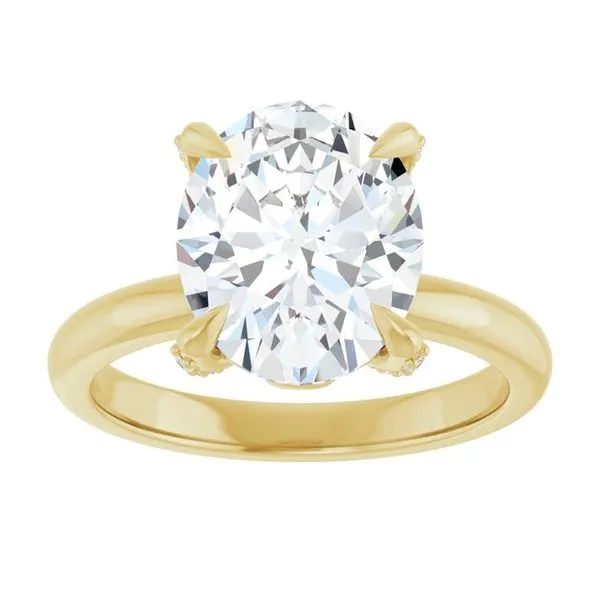 Claw-Prong Accented Engagement Ring Image 3 J. Thomas Jewelers Rochester Hills, MI