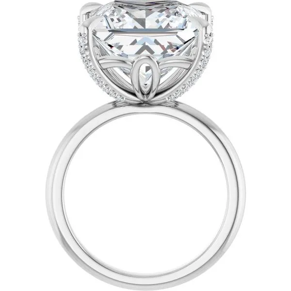 Claw-Prong Accented Engagement Ring Image 2 Austin's Fine Diamonds & Jewelry Lyndhurst, NJ