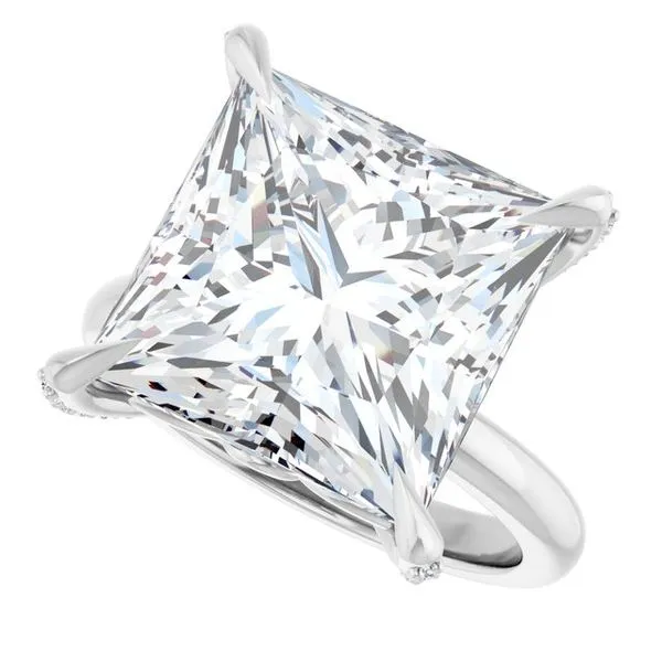 Claw-Prong Accented Engagement Ring Image 5 Austin's Fine Diamonds & Jewelry Lyndhurst, NJ