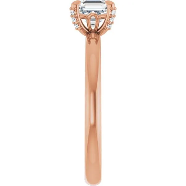 Claw-Prong Accented Engagement Ring Image 4 Austin's Fine Diamonds & Jewelry Lyndhurst, NJ